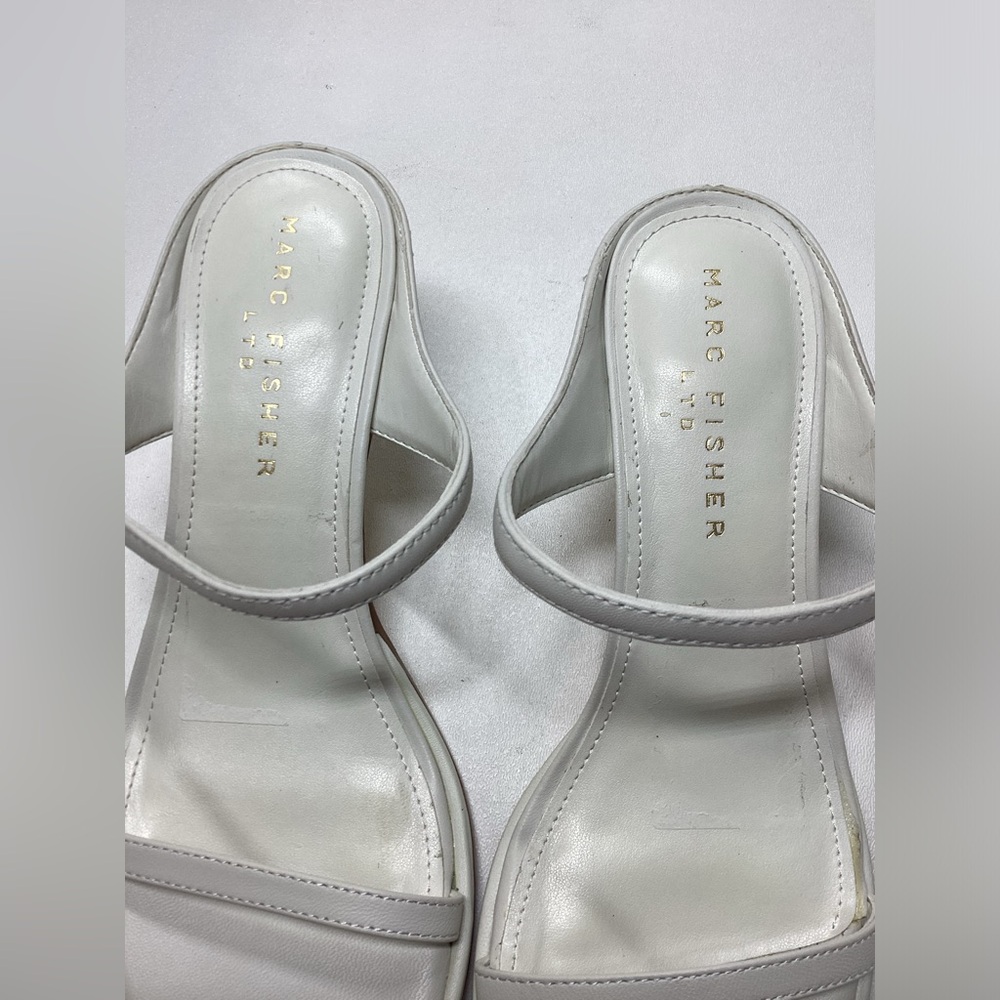 Marc Fisher LTD Alonde kitten heels  white Sandals - Picture 4 of 15